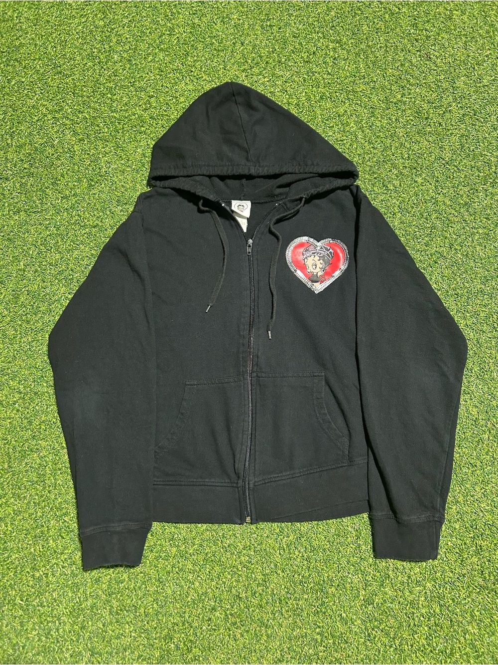 Vintage 2000s Y2K Betty Boop Zip Up Jacket Hoodie